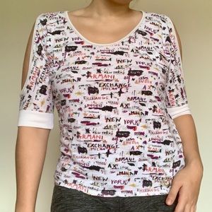 Armani Exchange Open Arms Long-Sleeve Top